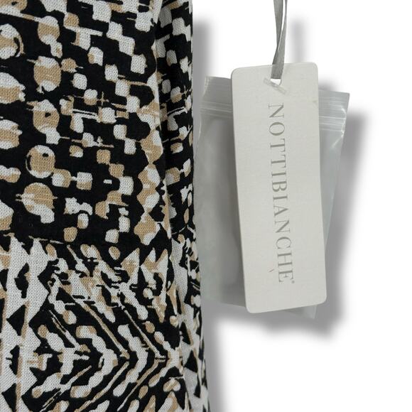 Nottibianche Casual Linen Blend Maxi Dress Womens Sz M Button Front Pockets - Picture 5 of 5